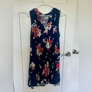 Sleeveless Floral Swing Dress